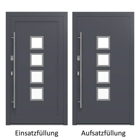 Vergleich Einsatzfüllung vs Flügelüberdeckend