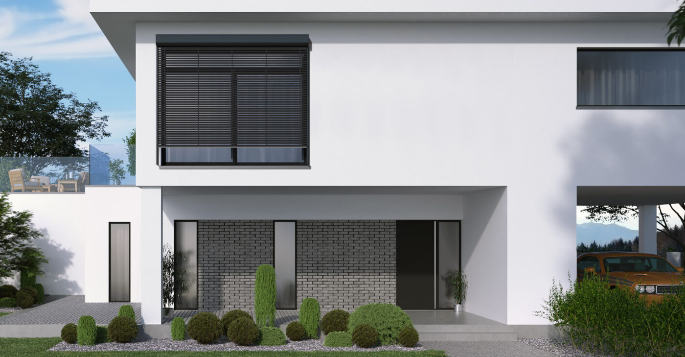 Modernes Haus mit Raffstoren